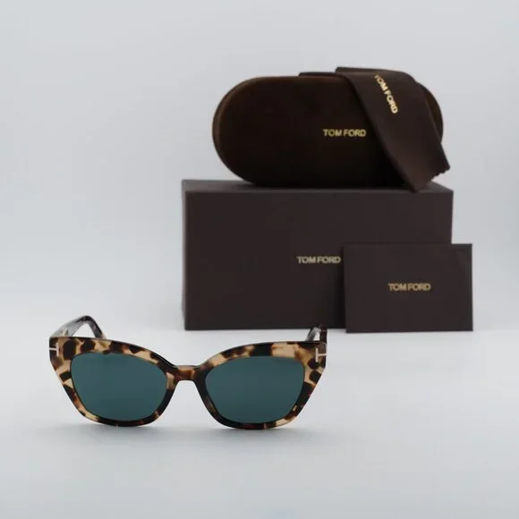 Tom Ford Juliette FT1031 55V Sunglasses Havana Cat Eye Frame, Blue Lenses Tom Ford Juliette FT1031 55V - Sunglasses for Woman  main image 4